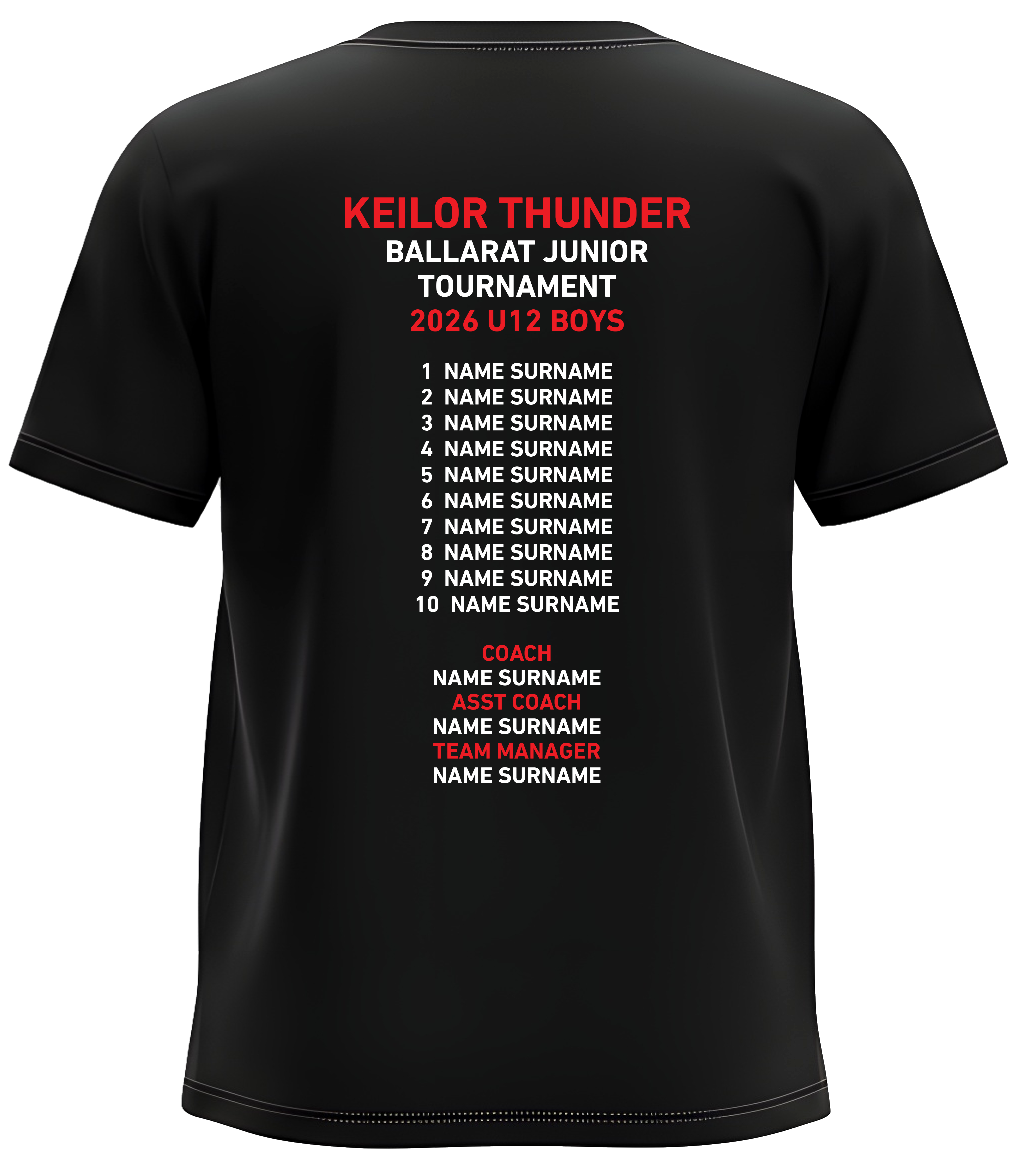 Keilor Thunder Ballarat Tournament 2026 Tee