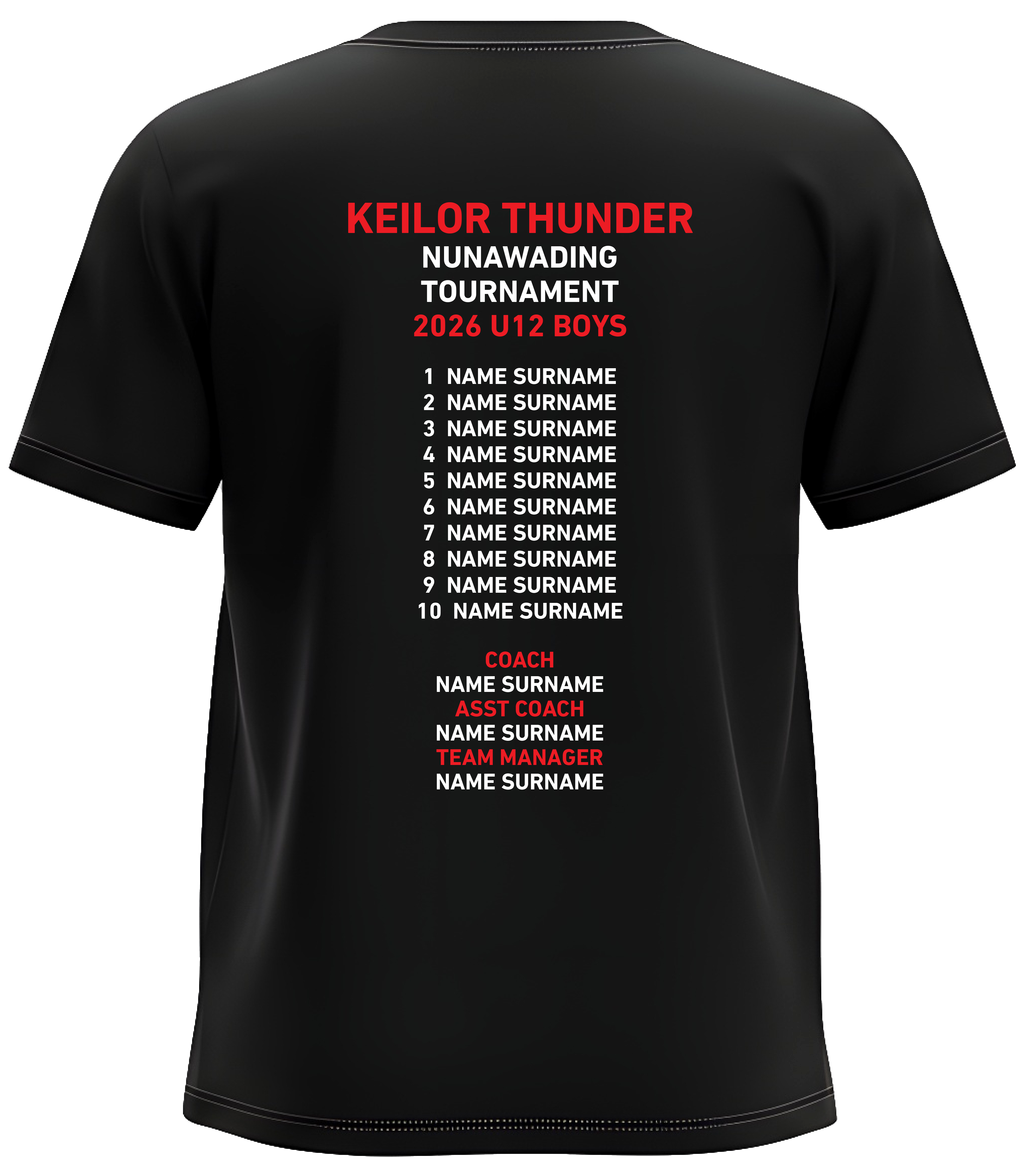 Keilor Thunder Nunawading Tournament 2026 Tee