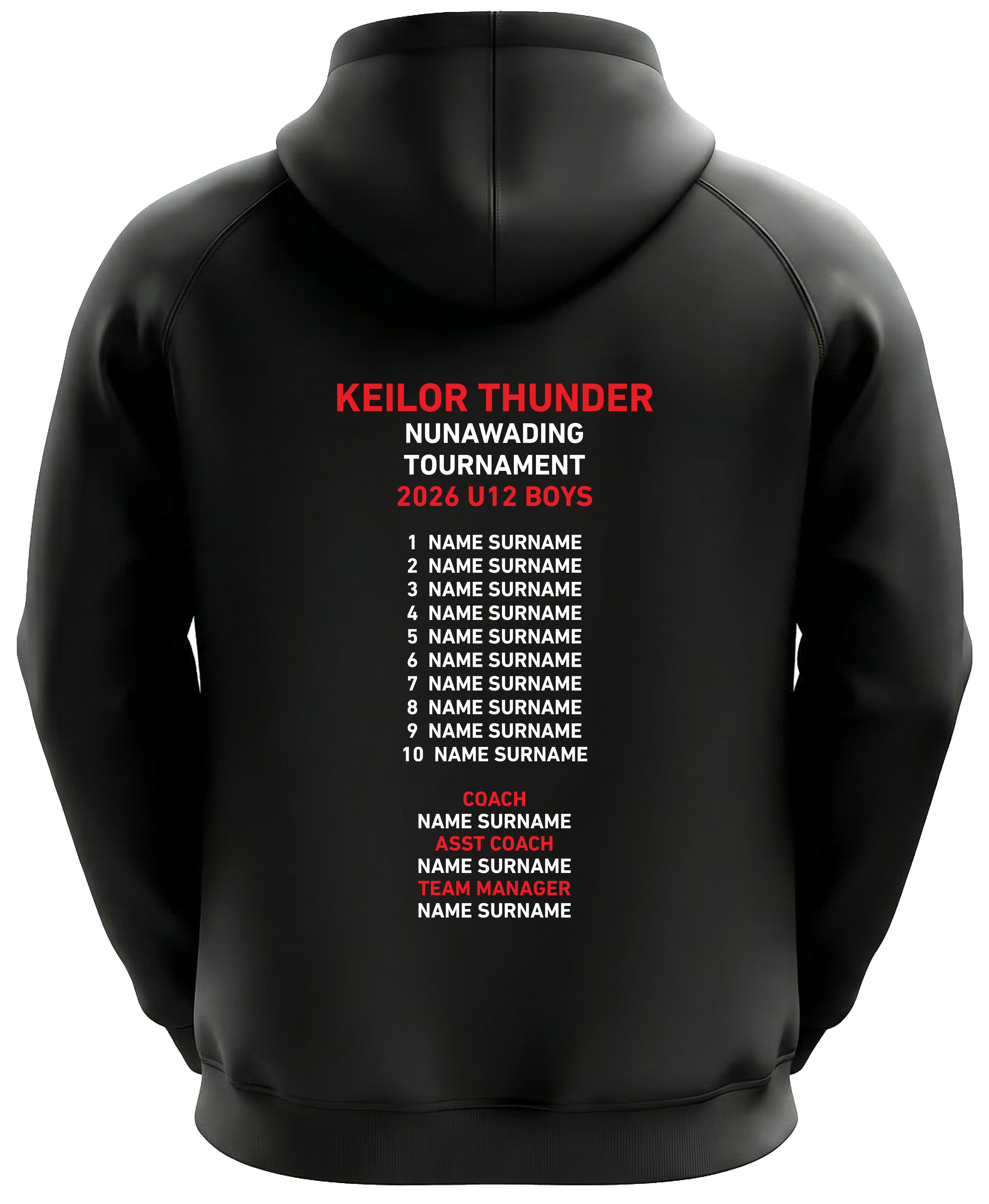 Keilor Thunder Nunawading Tournament 2026 Hoodie